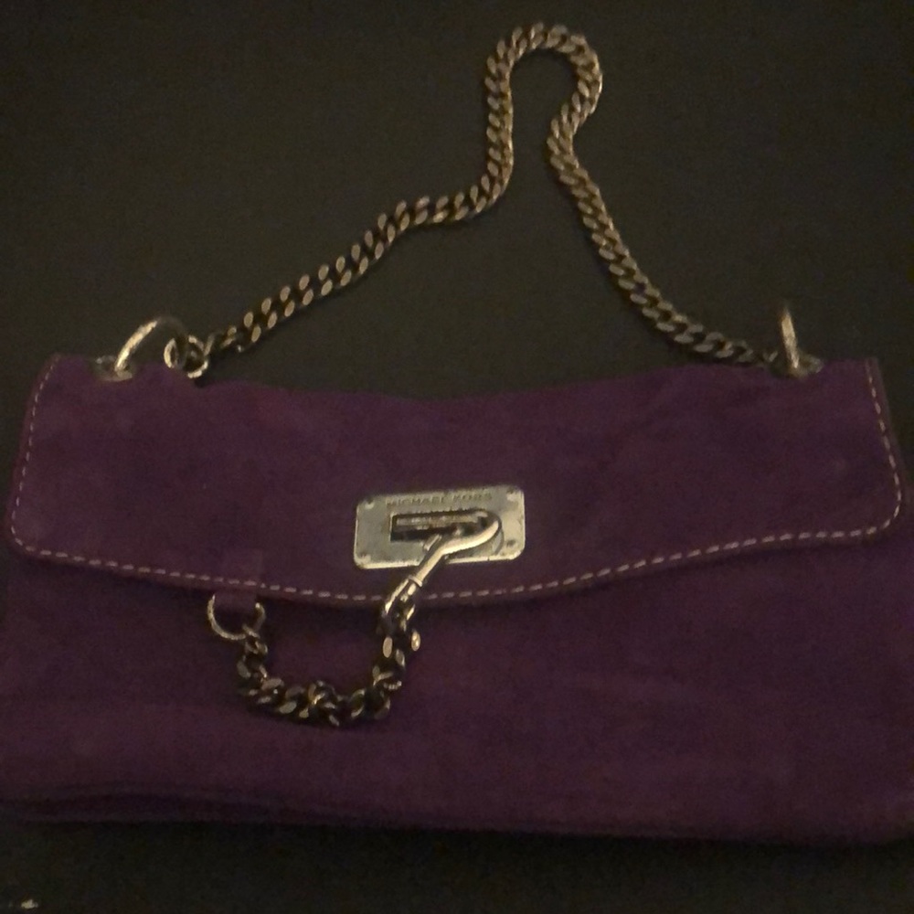 Michael Kors suede purple pocketbook